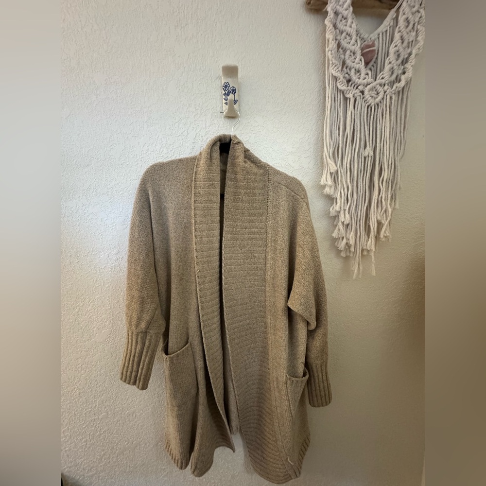 cupcakes & cashmere Tan Cardigan Sweater